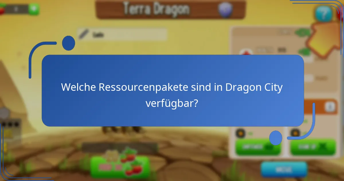 Welche Ressourcenpakete sind in Dragon City verfügbar?