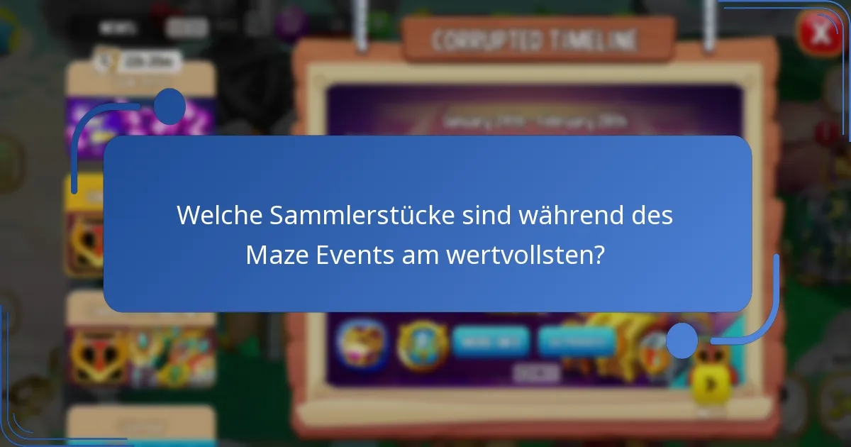 Welche einzigartigen Ressourcen kann ich aus dem Maze Event erhalten?