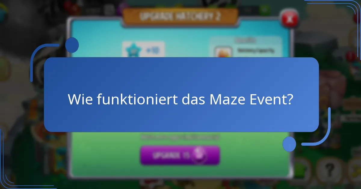 Wie funktioniert das Maze Event?